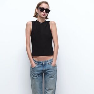 Zara Stretchy Fitted Top with Zipper